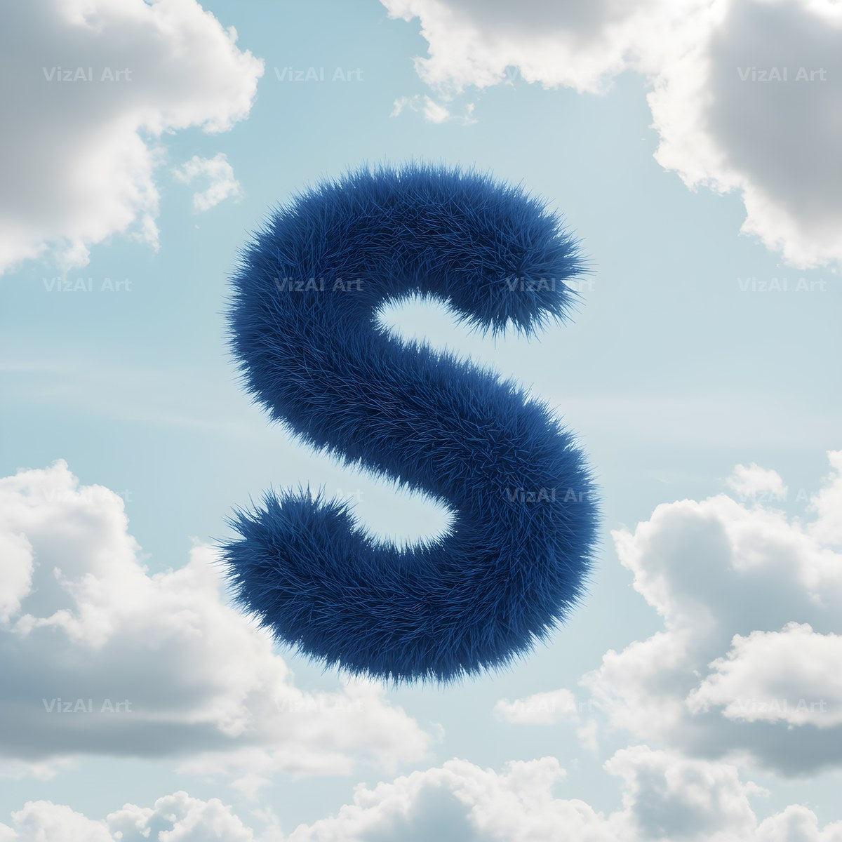 Cloud alphabet letter S