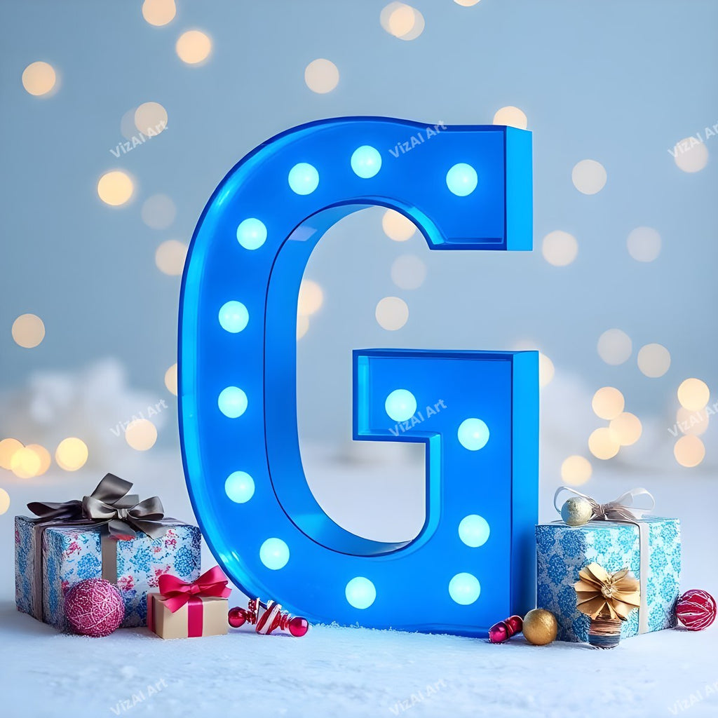 Christmas Gifts alphabet letter G