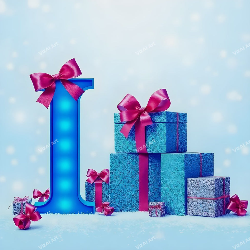 Christmas Gifts alphabet letter I