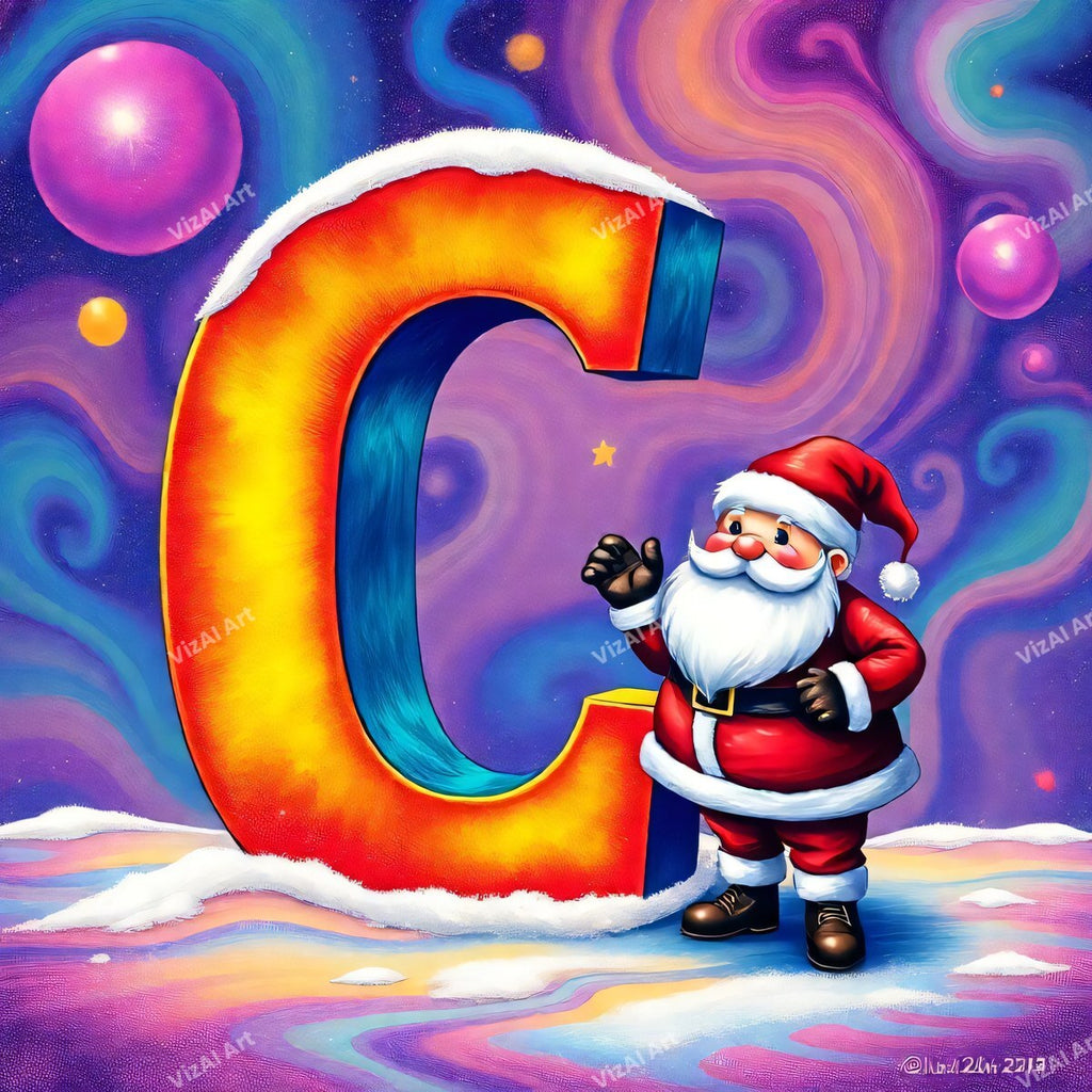 Christmas alphabet letter C