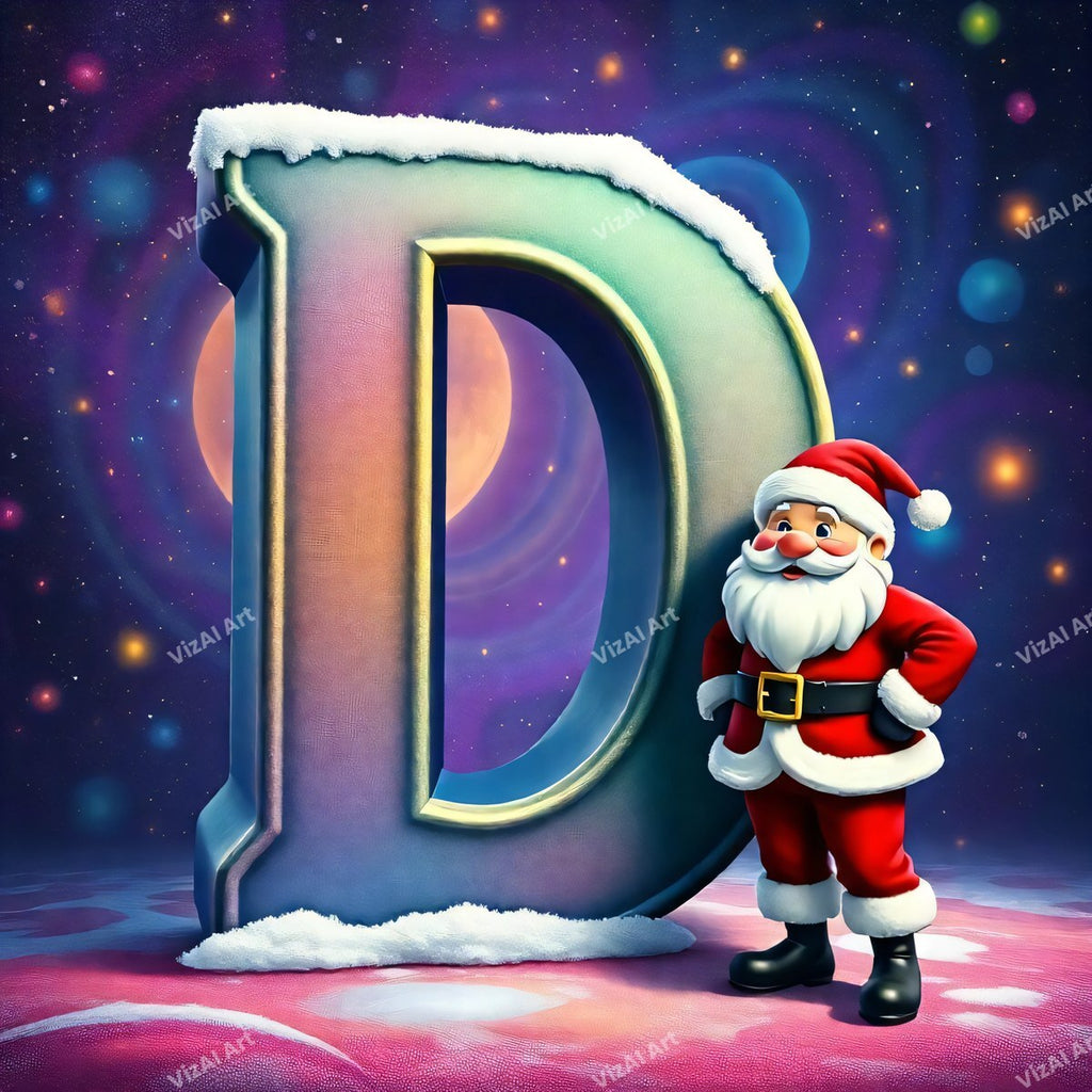 Christmas alphabet letter D