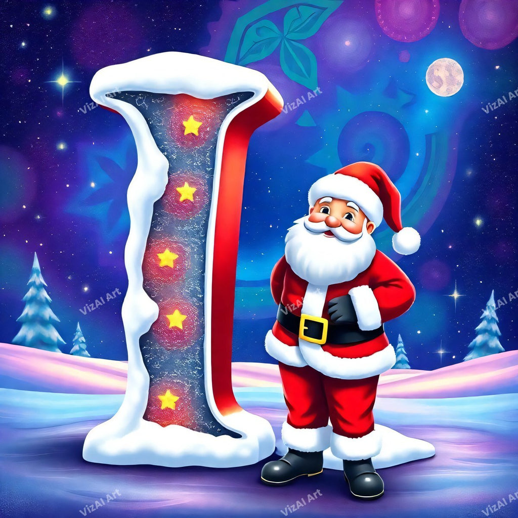 Christmas alphabet letter I