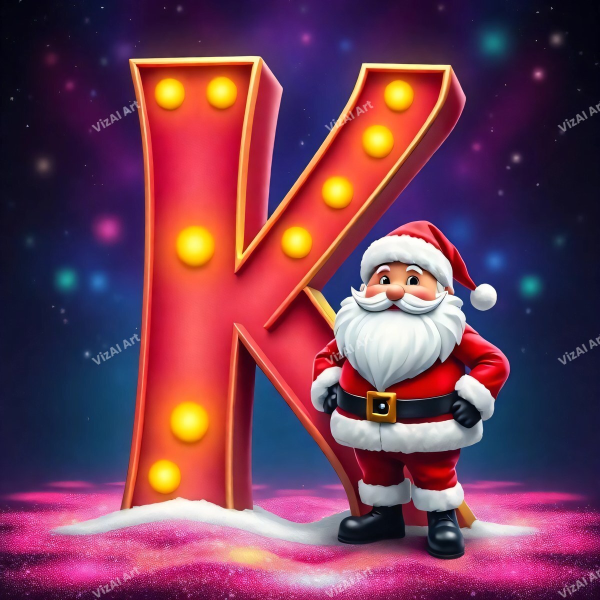 Christmas alphabet letter K