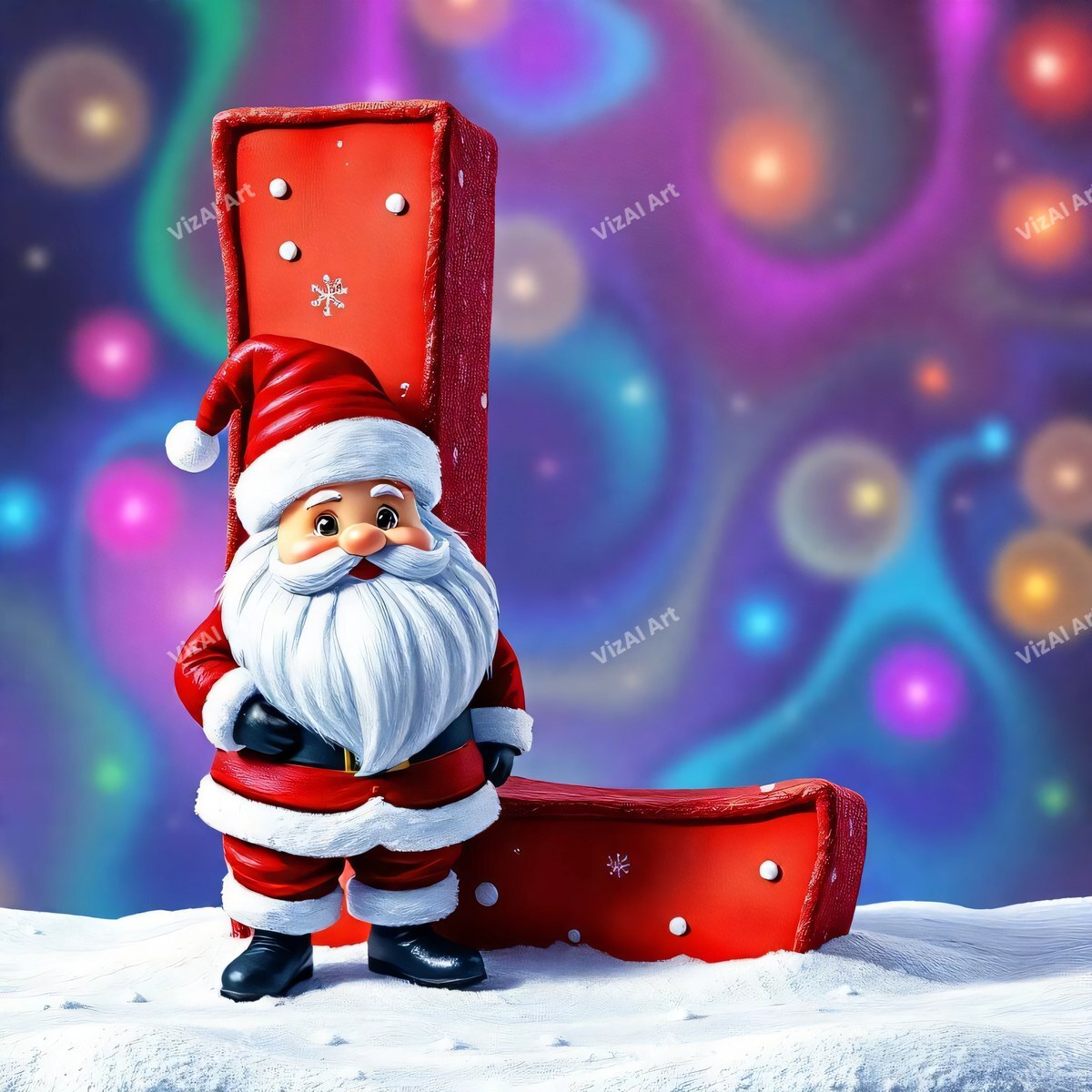 Christmas alphabet letter L