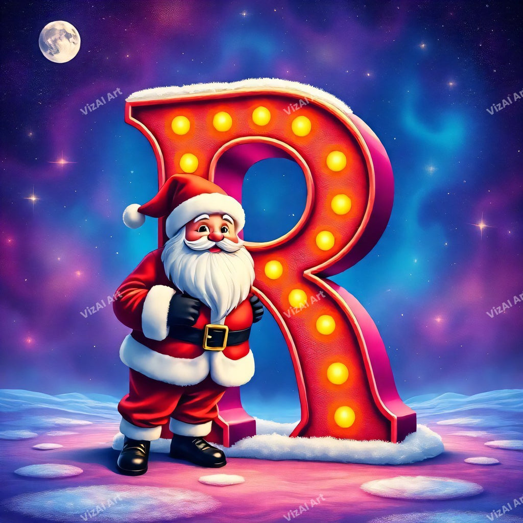 Christmas alphabet letter R