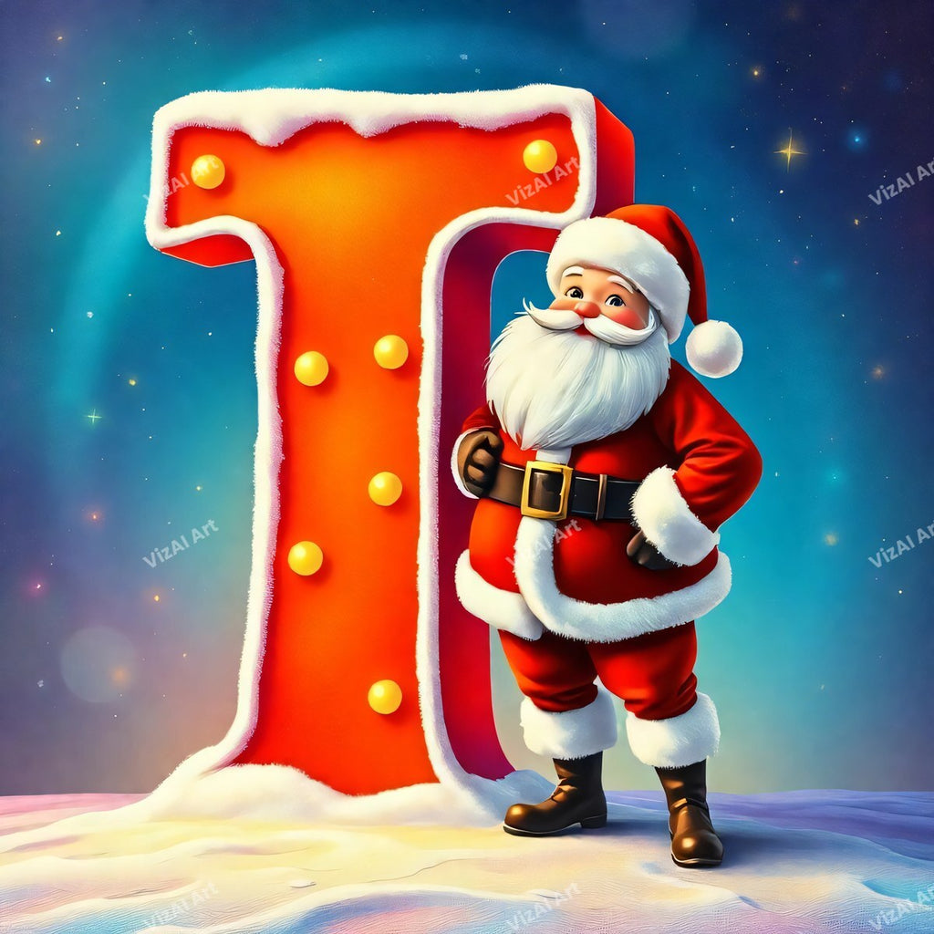 Christmas alphabet letter T