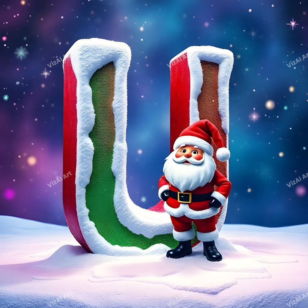 Christmas alphabet letter U