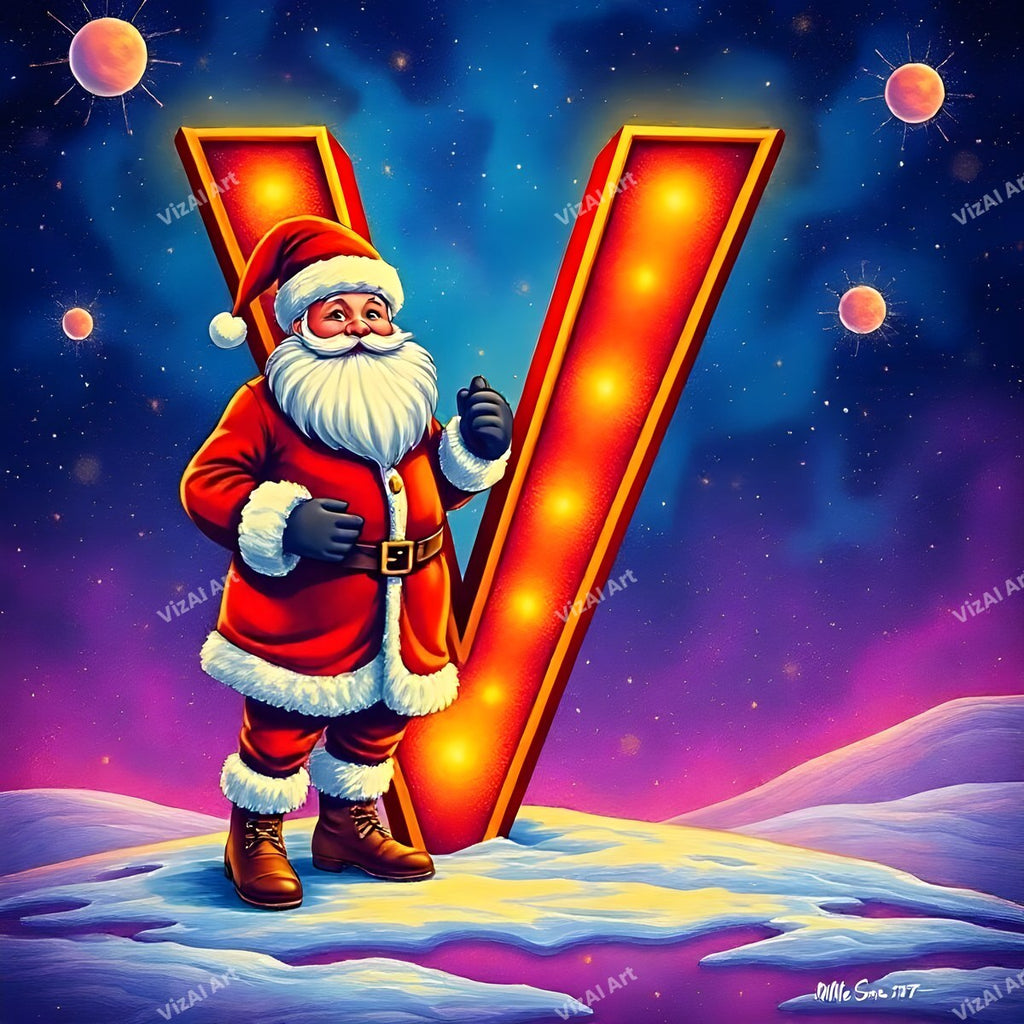 Christmas alphabet letter V