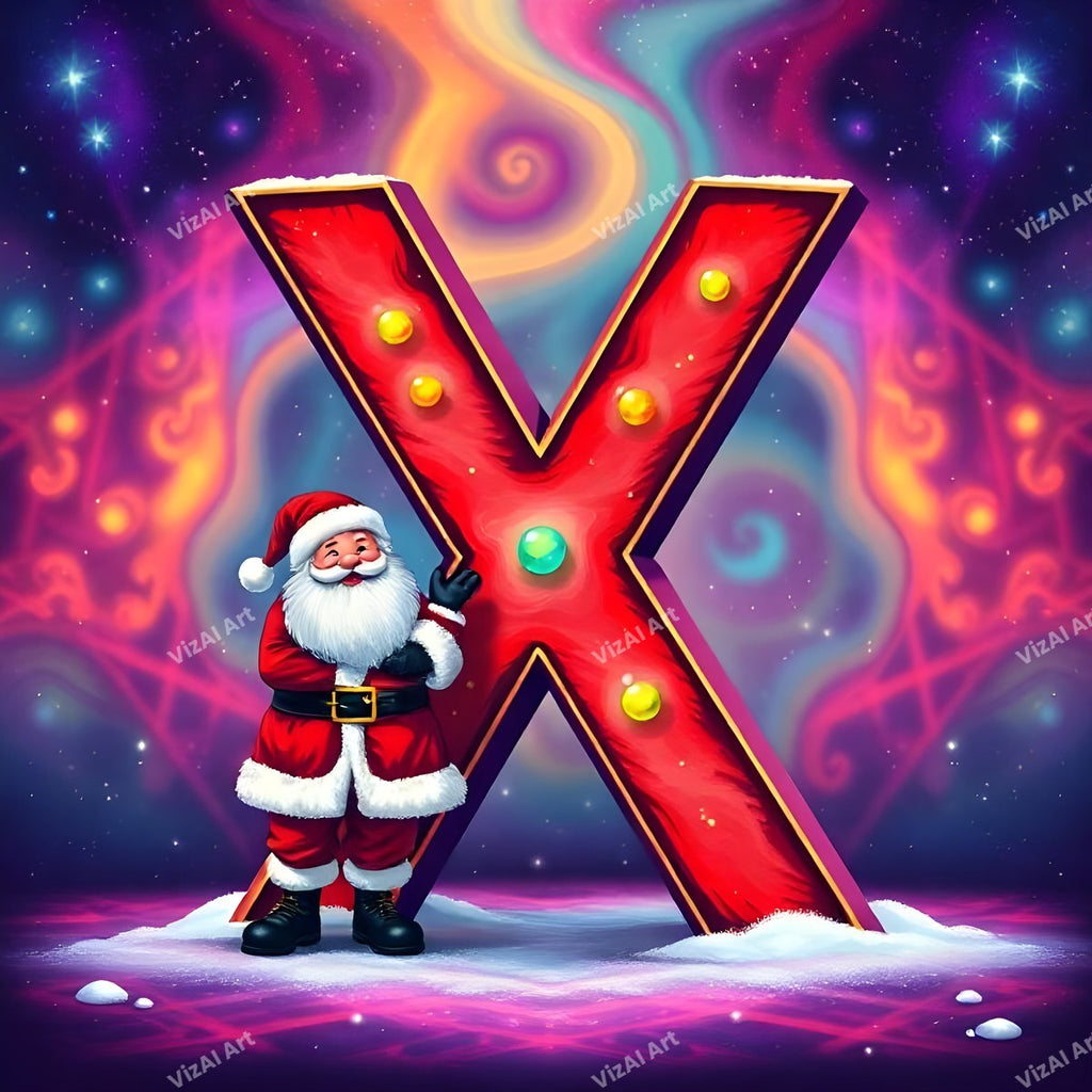 Christmas alphabet letter X
