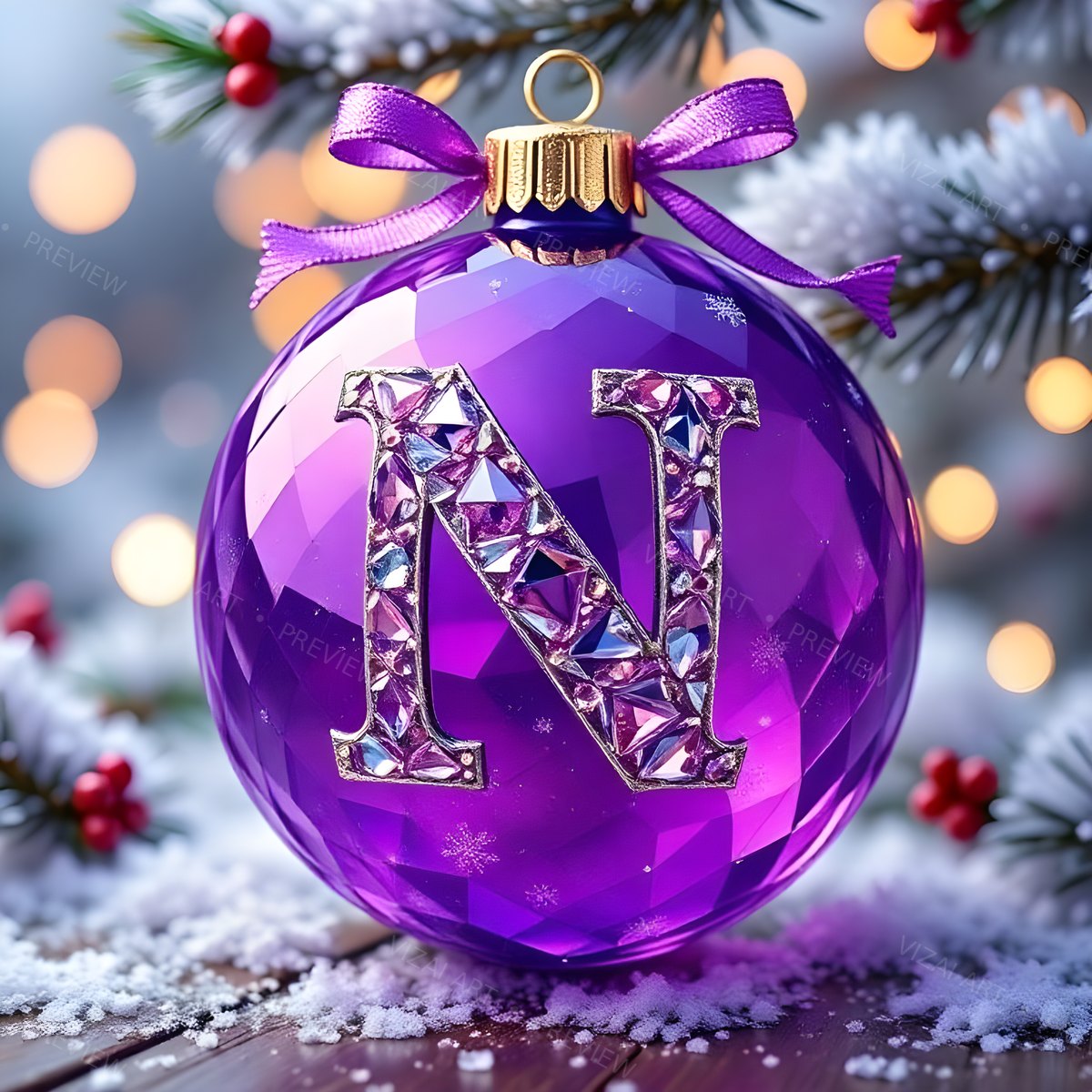Letter N printable wall art