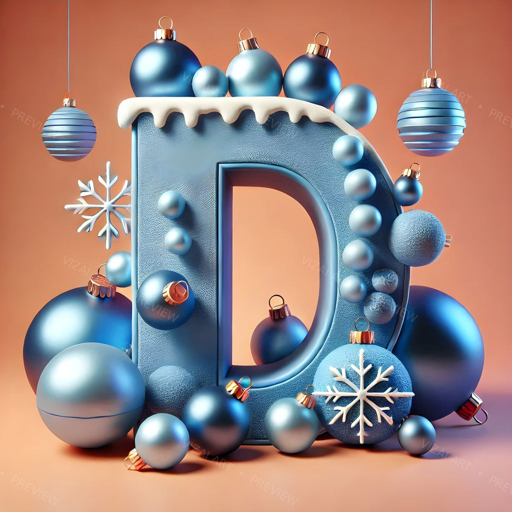 Letter D printable wall art