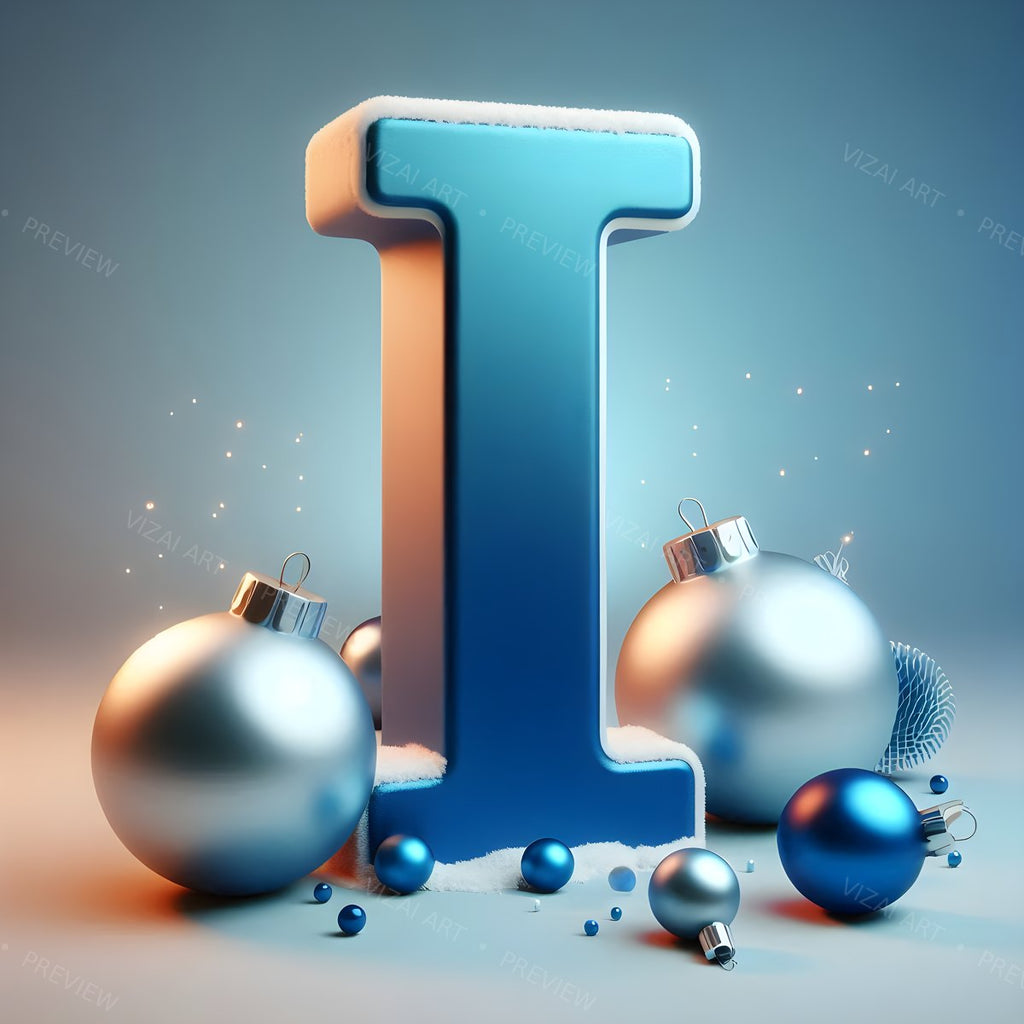 Letter I printable wall art