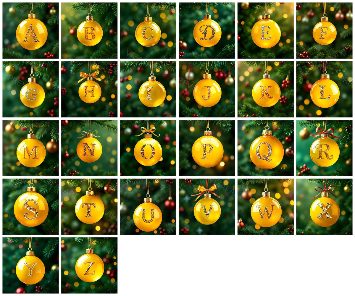 Complete A-Z alphabet grid preview