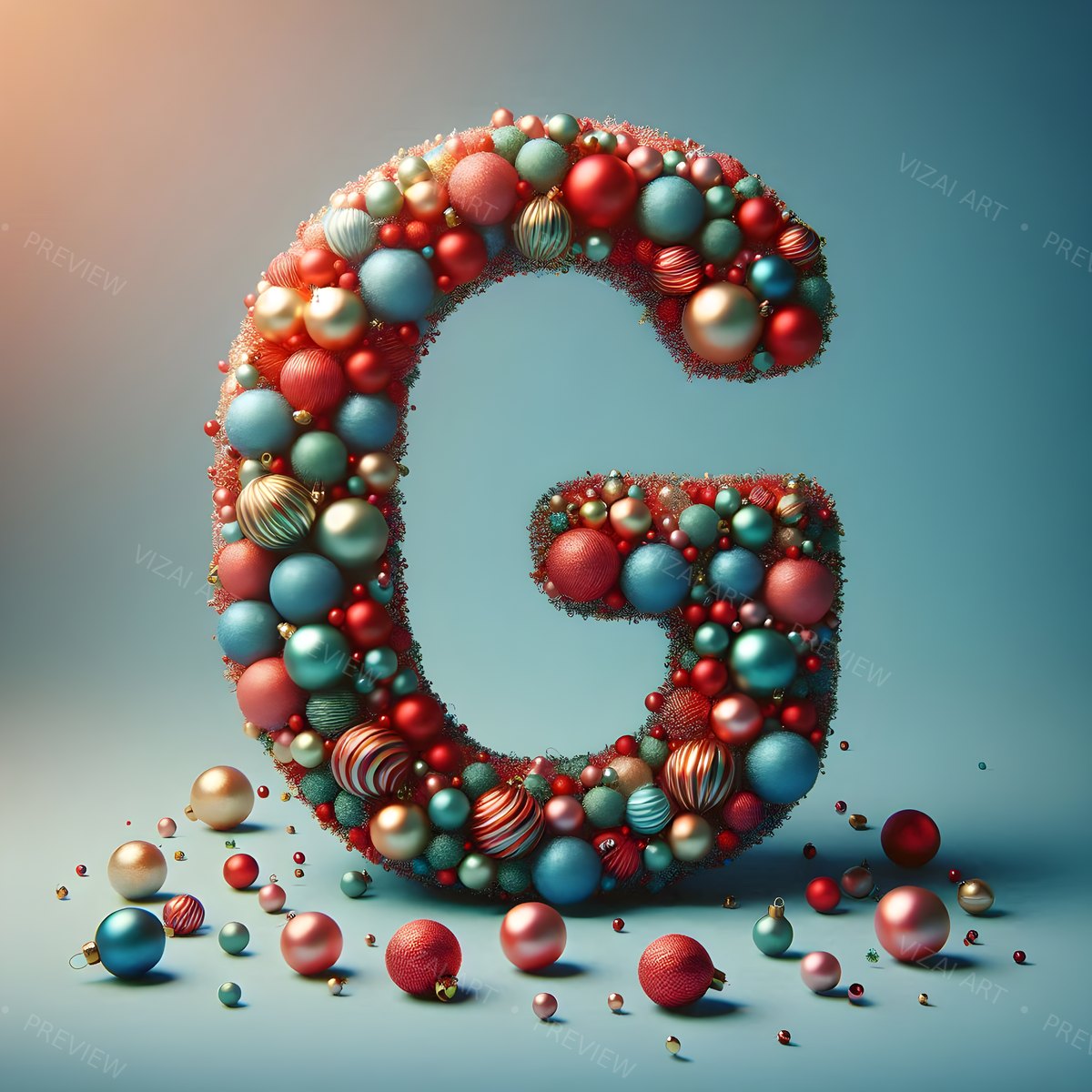 Letter G printable wall art