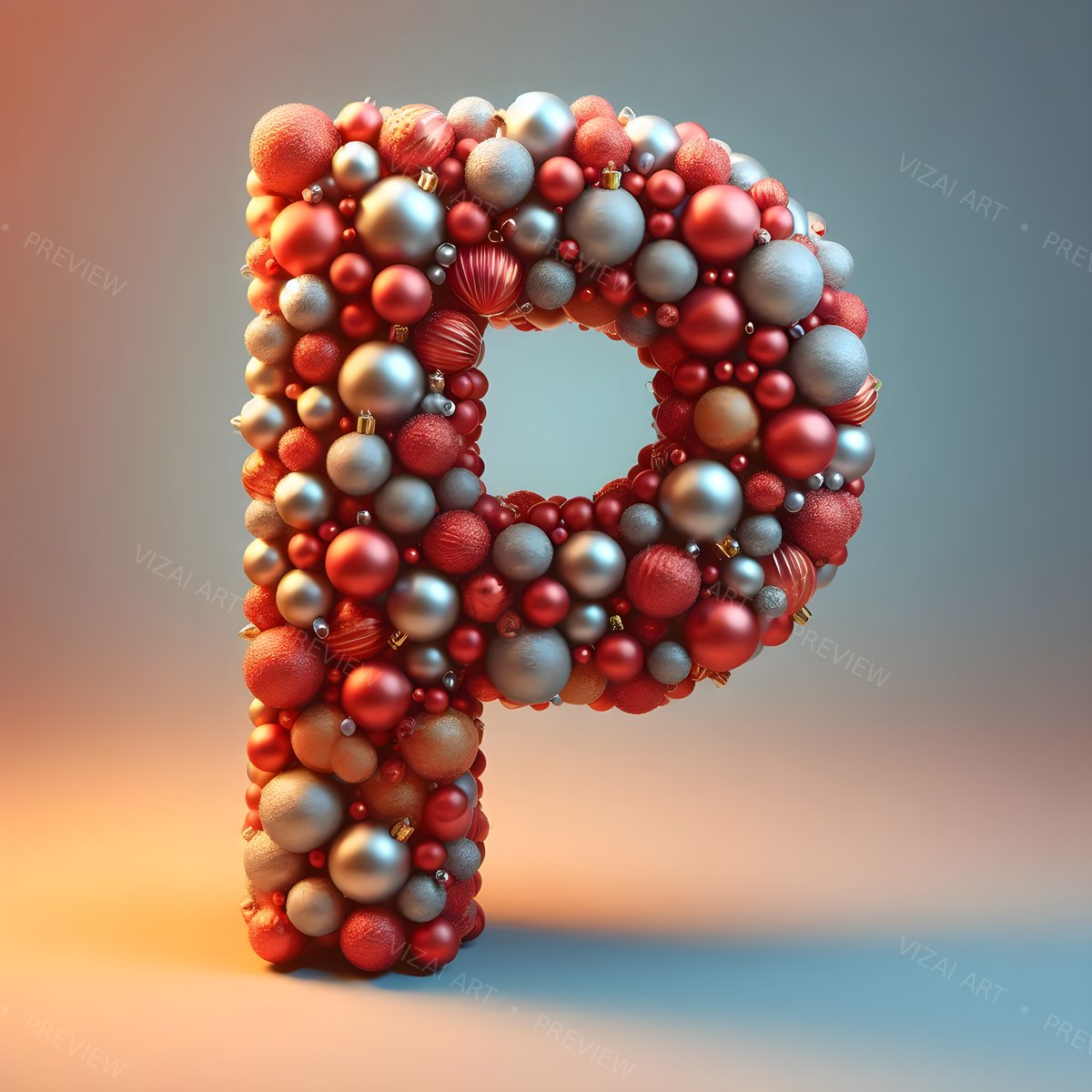 Letter P printable wall art