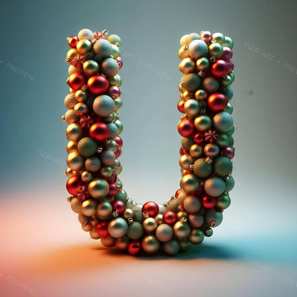 Letter U printable wall art