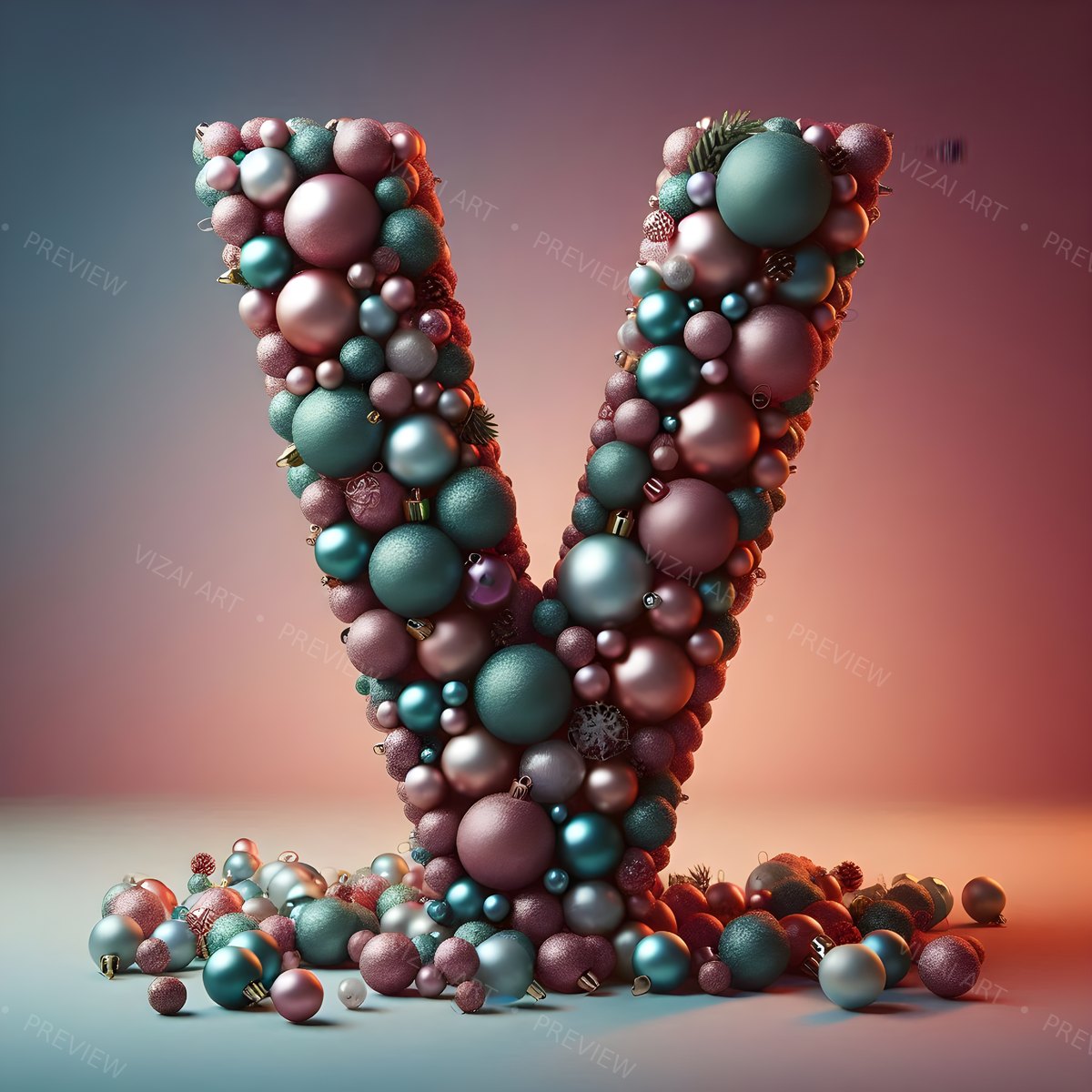 Letter V printable wall art