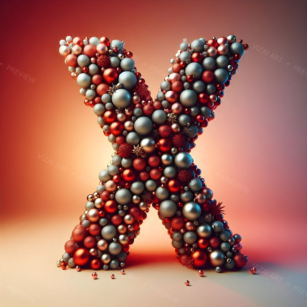 Letter X printable wall art