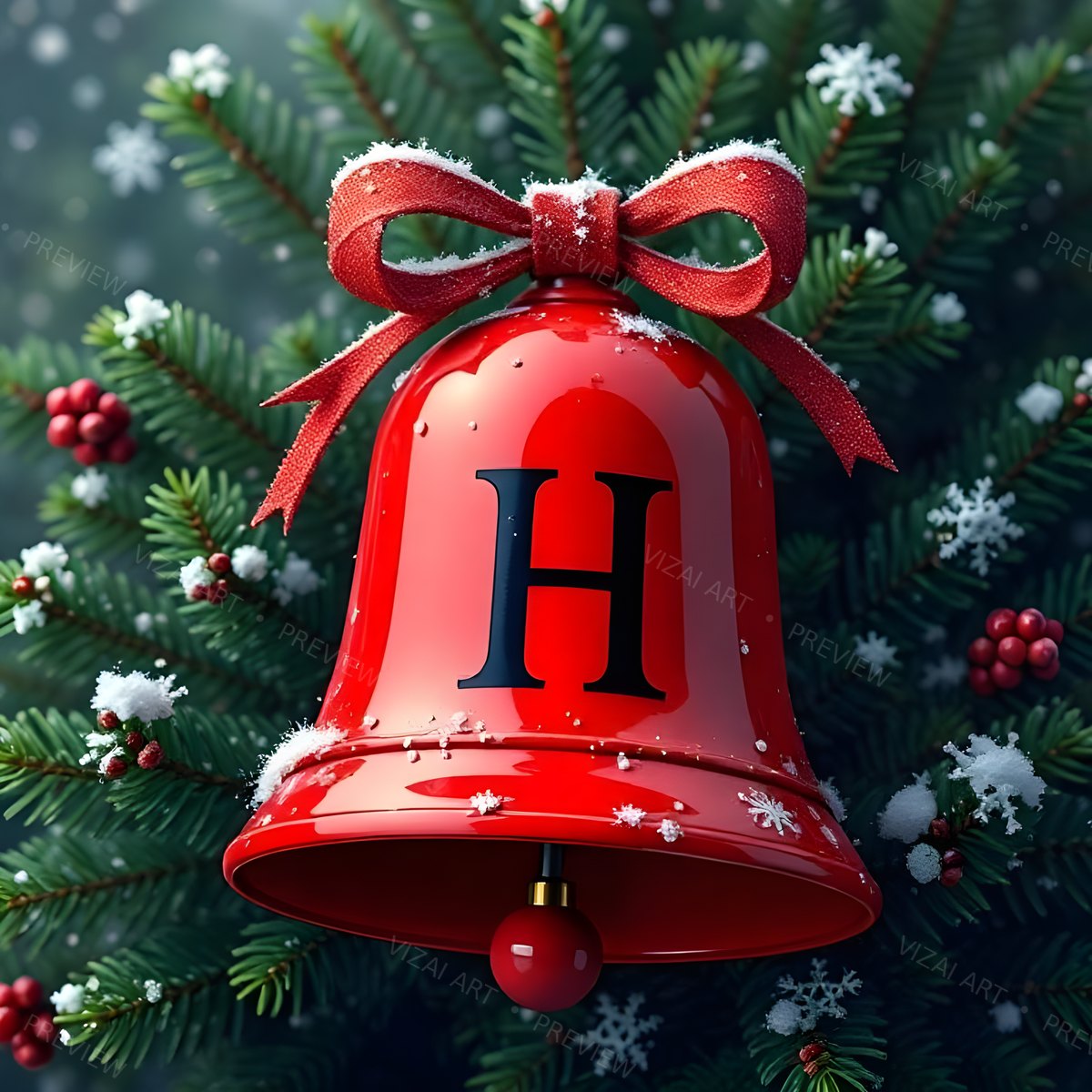 Letter H printable wall art