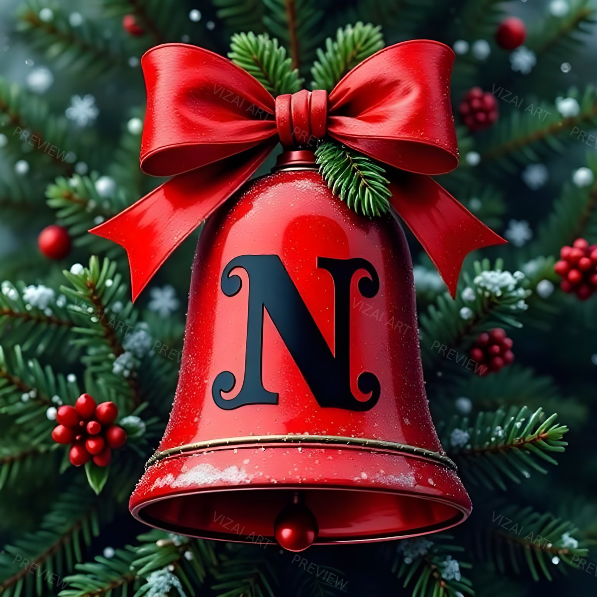 Letter N printable wall art