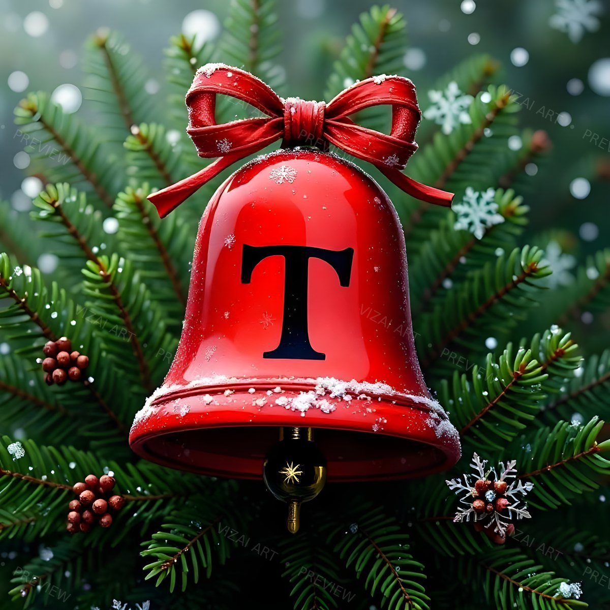 Letter T printable wall art