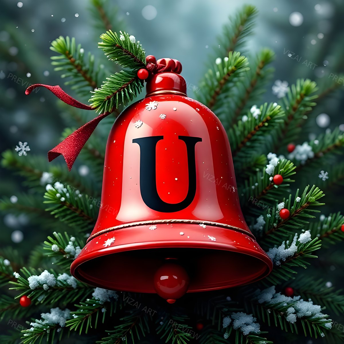 Letter U printable wall art
