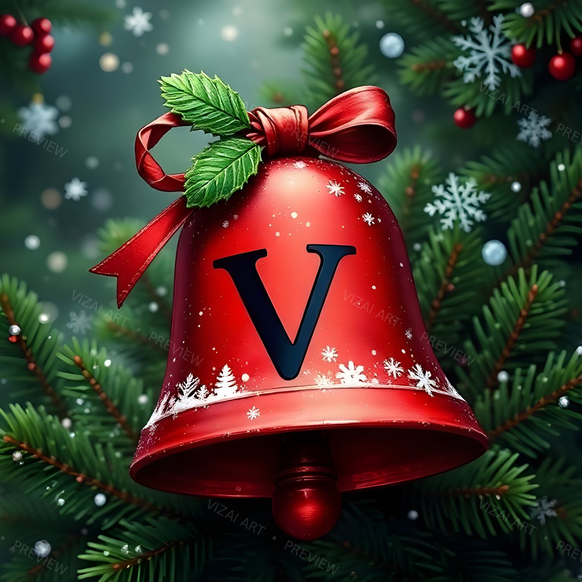 Letter V printable wall art