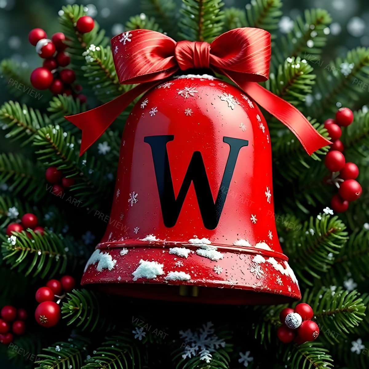 Letter W printable wall art