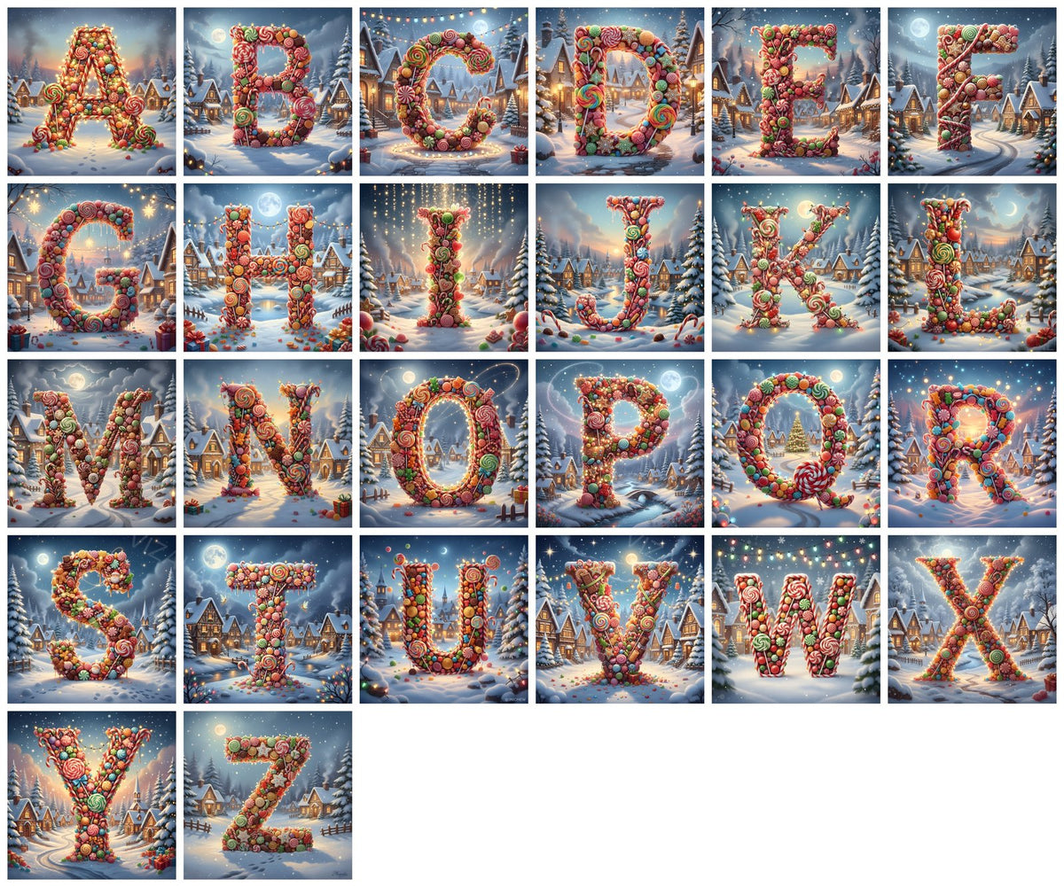Complete A-Z alphabet grid preview