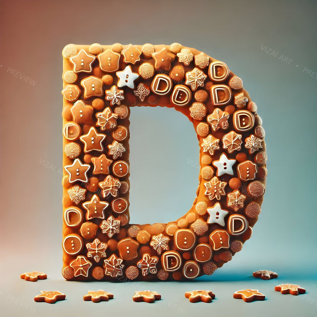Letter D printable wall art