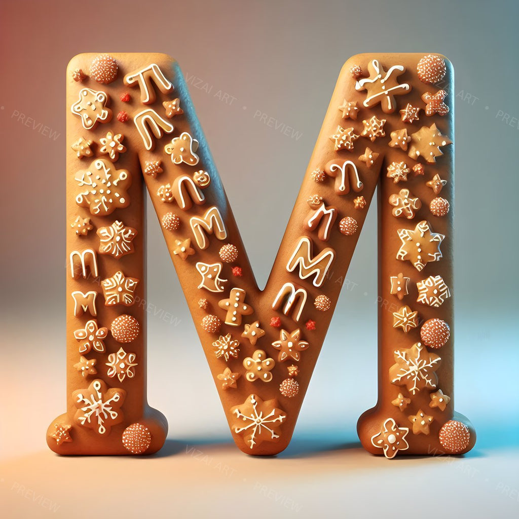 Letter M printable wall art