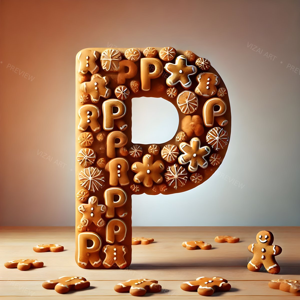 Letter P printable wall art