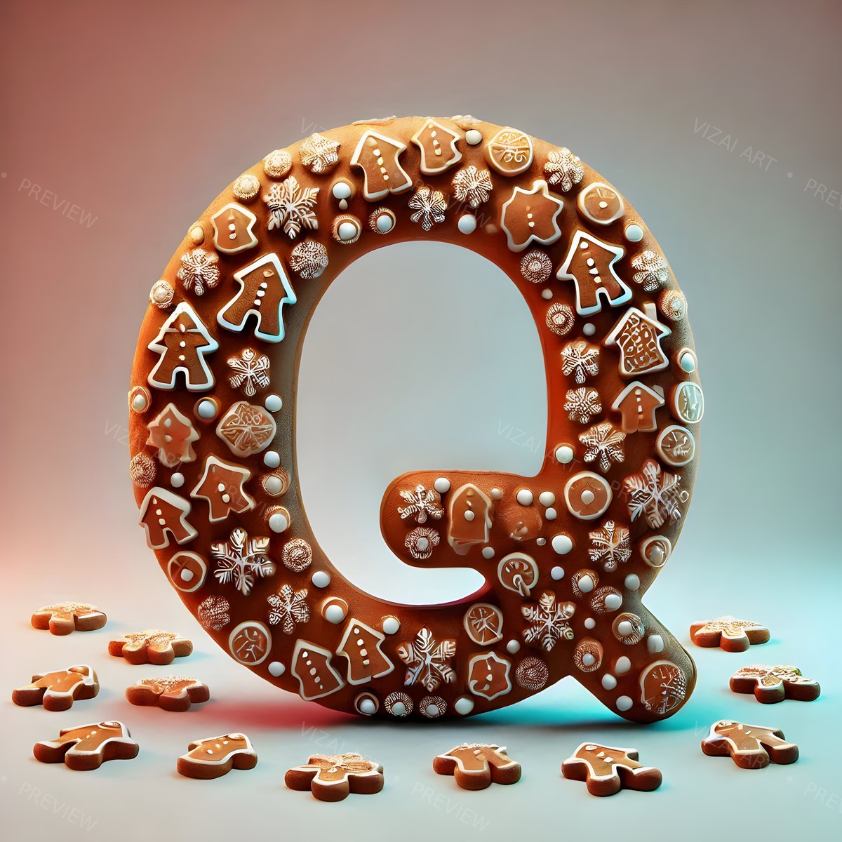 Letter Q printable wall art