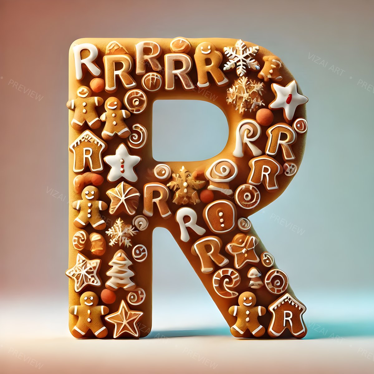 Letter R printable wall art