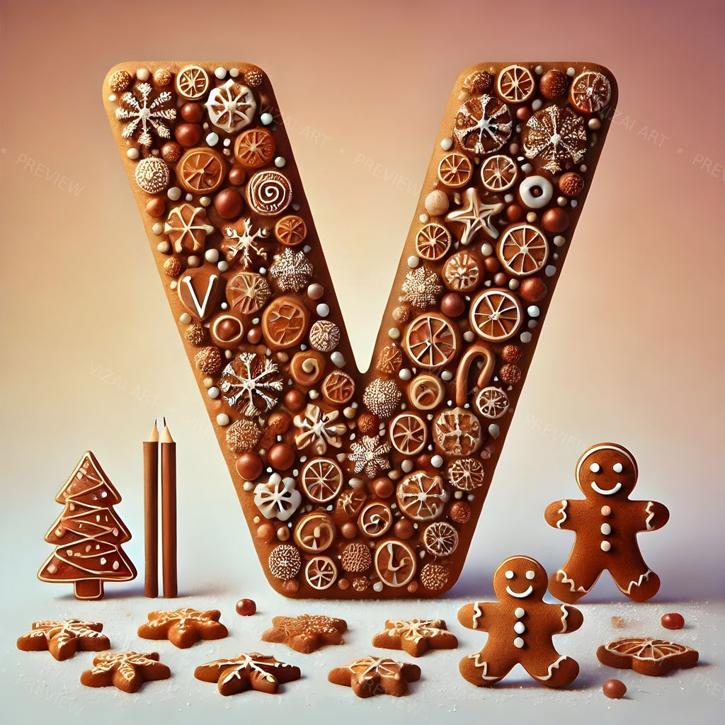 Letter V printable wall art
