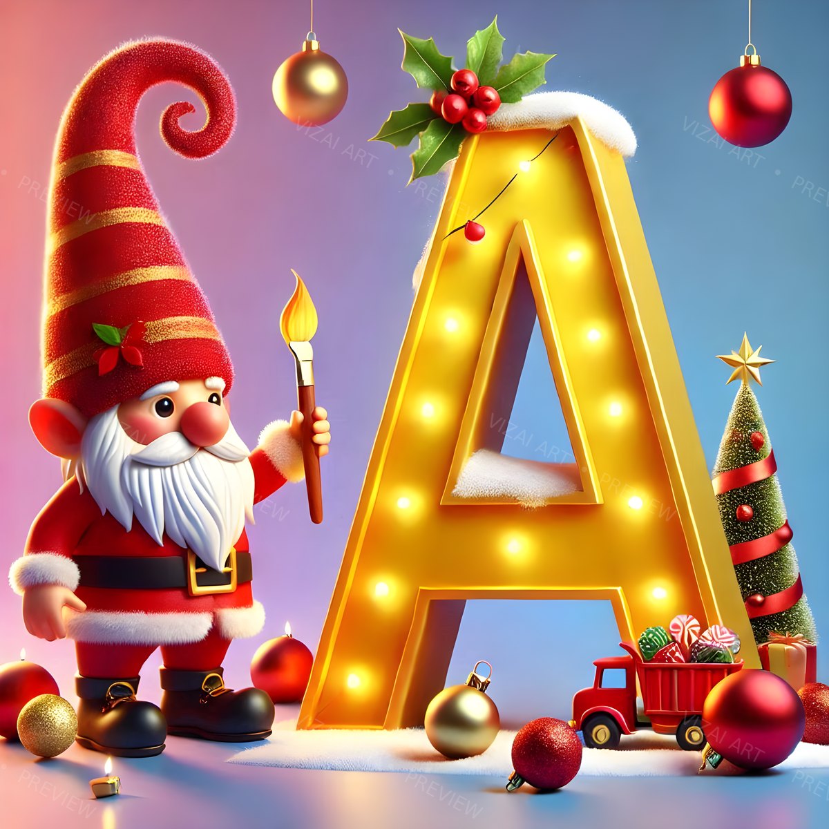 Letter A printable wall art