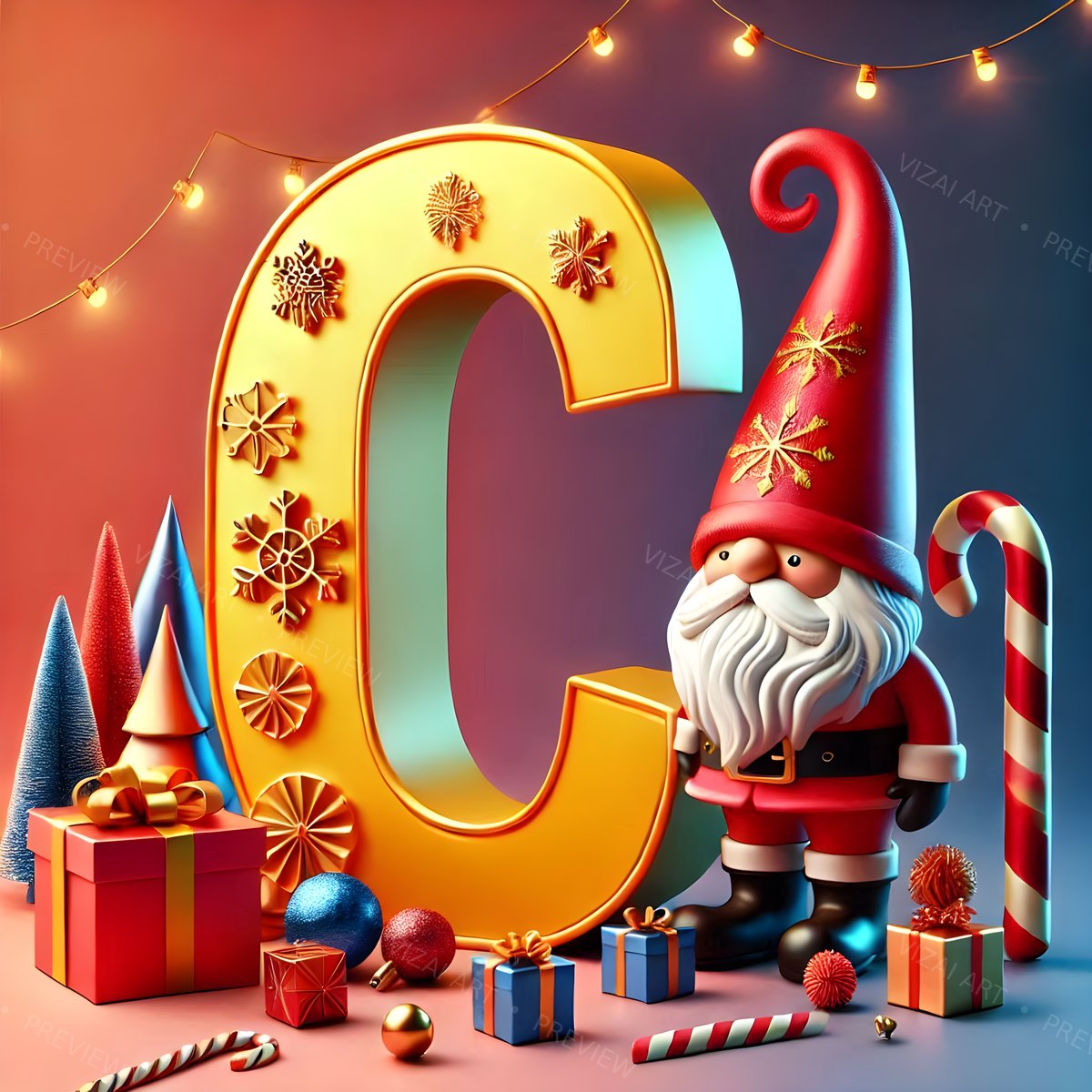 Letter C printable wall art