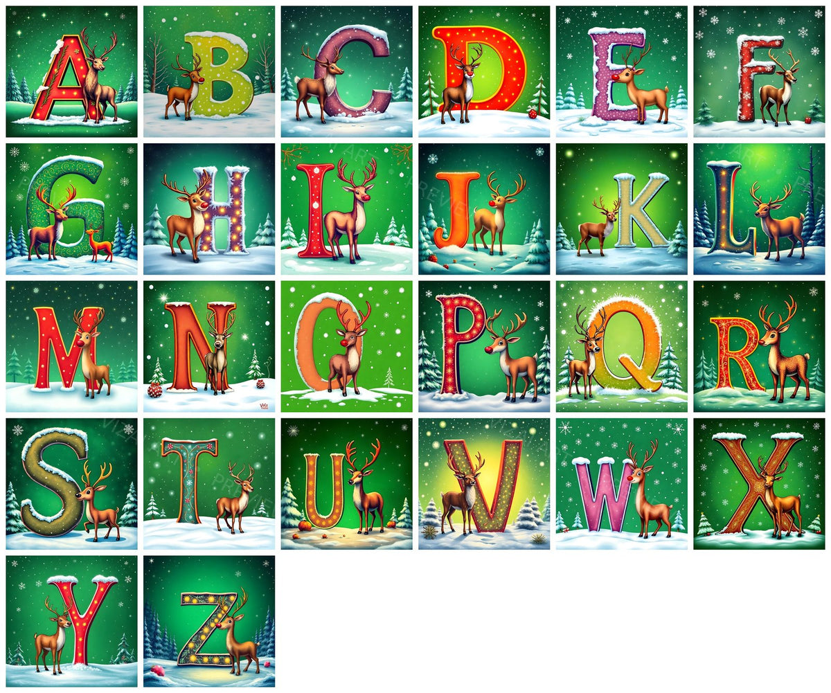 Complete A-Z alphabet grid preview