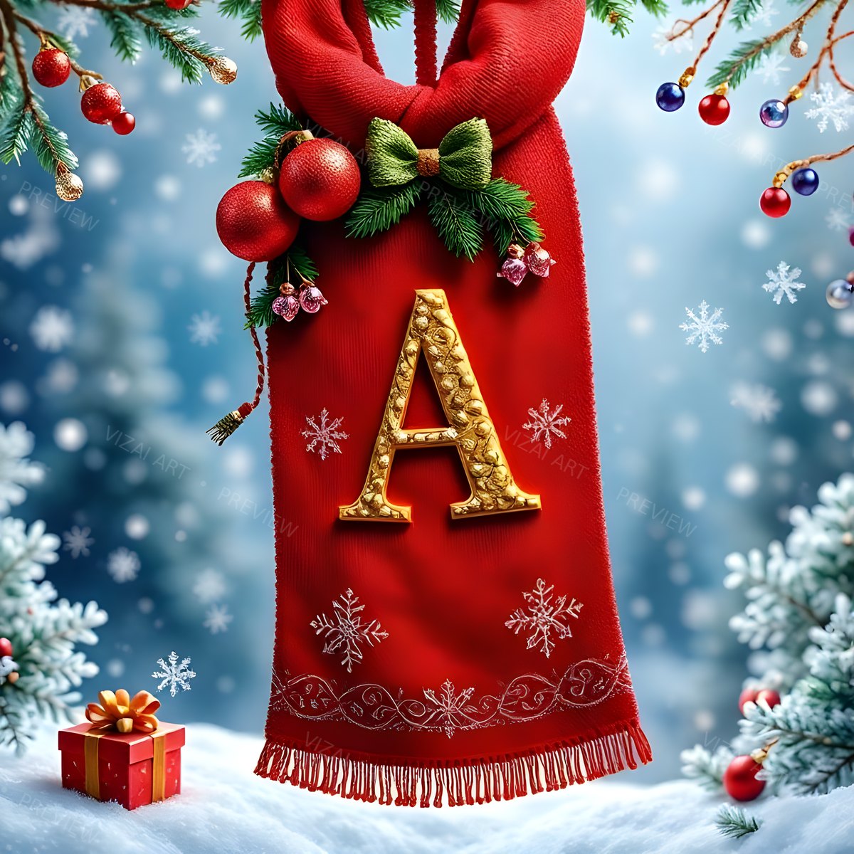 Letter A printable wall art