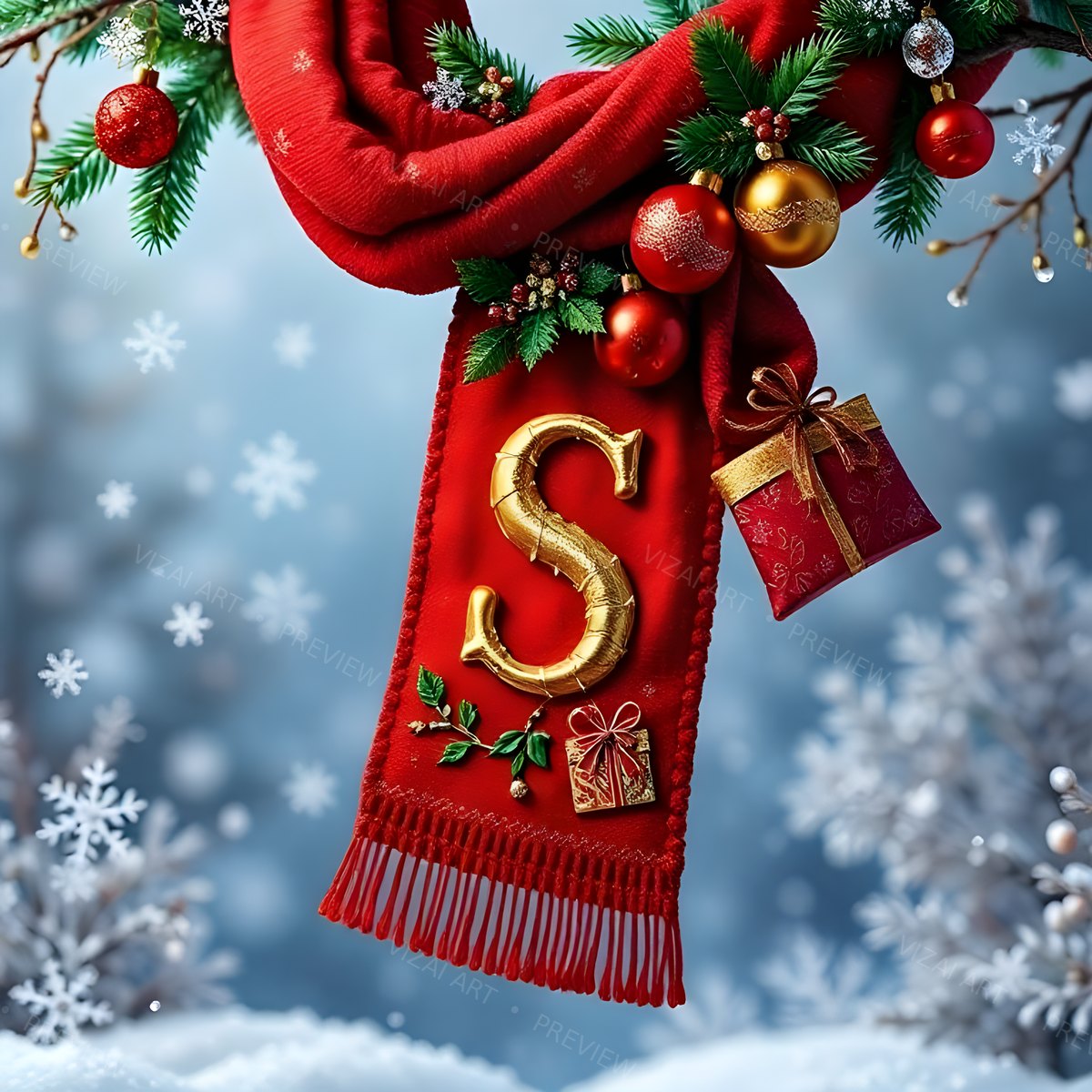 Letter S printable wall art