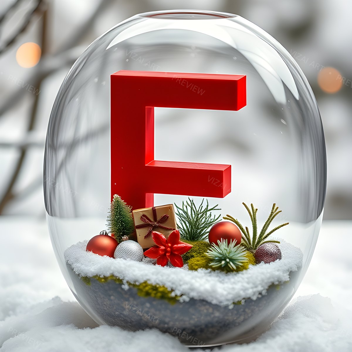 Letter F printable wall art