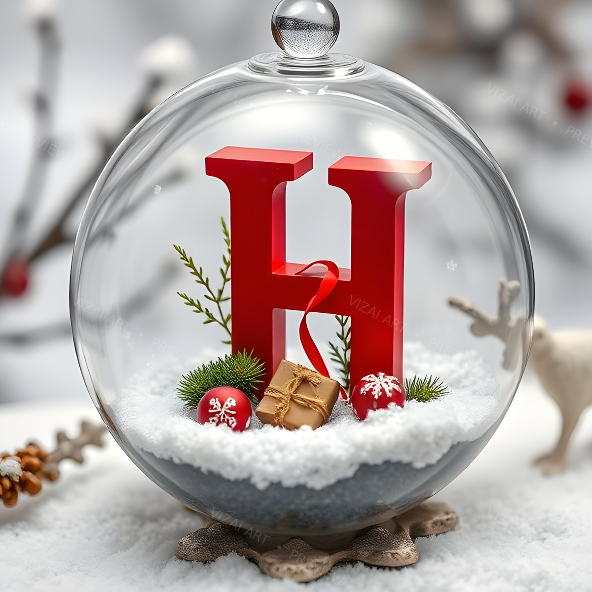 Letter H printable wall art