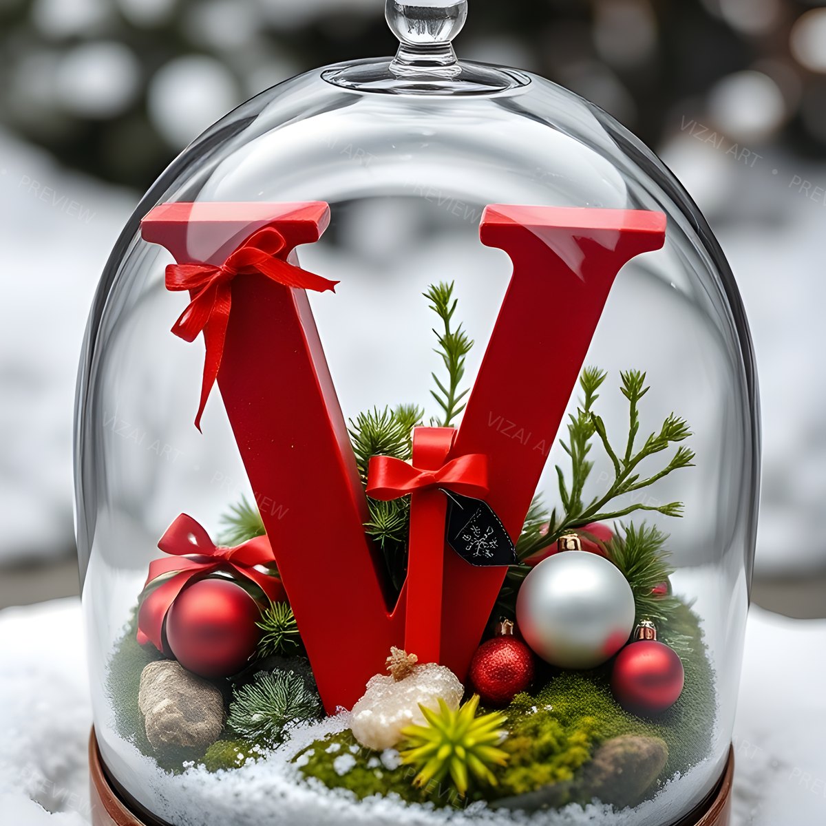Letter V printable wall art