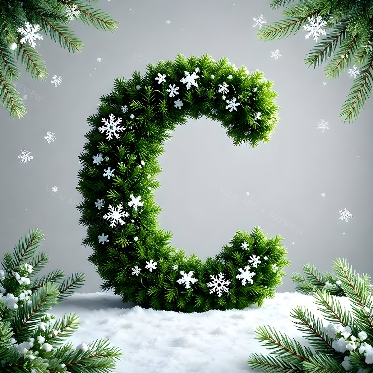 Letter C printable wall art