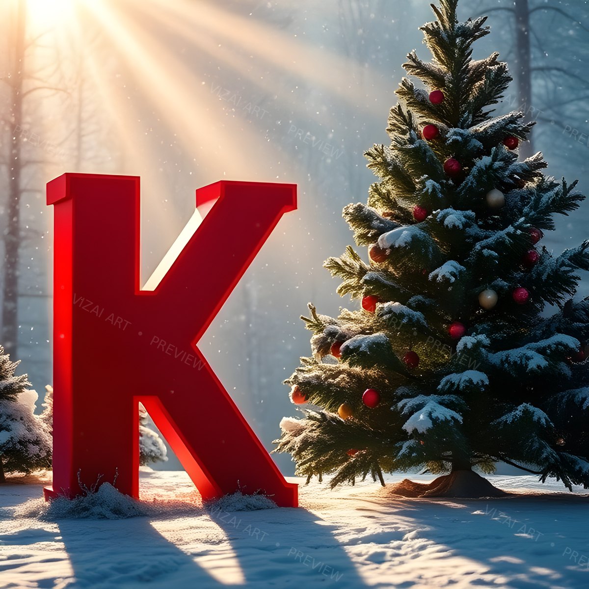 Letter K printable wall art