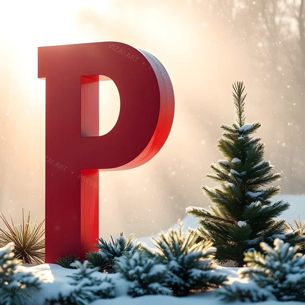 Letter P printable wall art