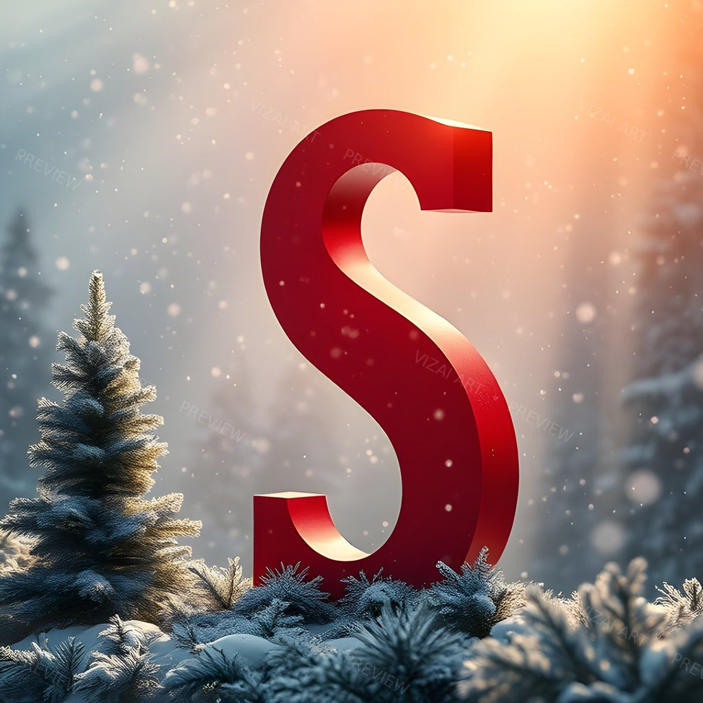 Letter S printable wall art
