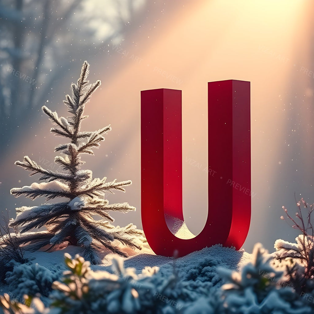 Letter U printable wall art