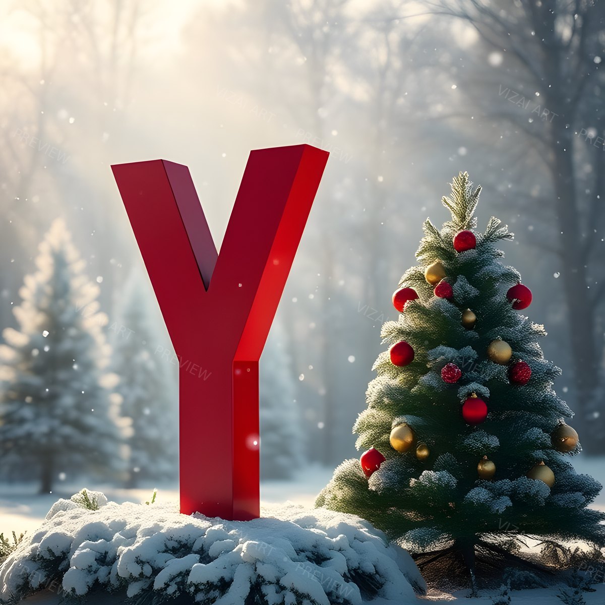 Letter Y printable wall art