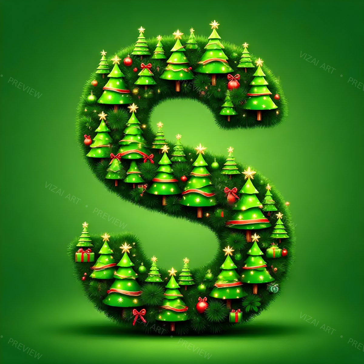 Letter S printable wall art